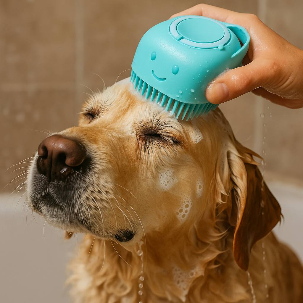 CloudPet™ 2-in-1 Bath & Massage Brush – Gentle Cleaning, Happier Pets