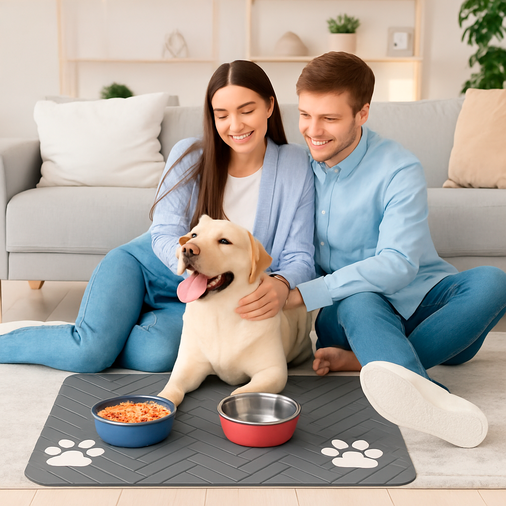 PawPrint Comfort Mat™ – Stylish & Waterproof Pet Placemat for Mess-Free Mealtime
