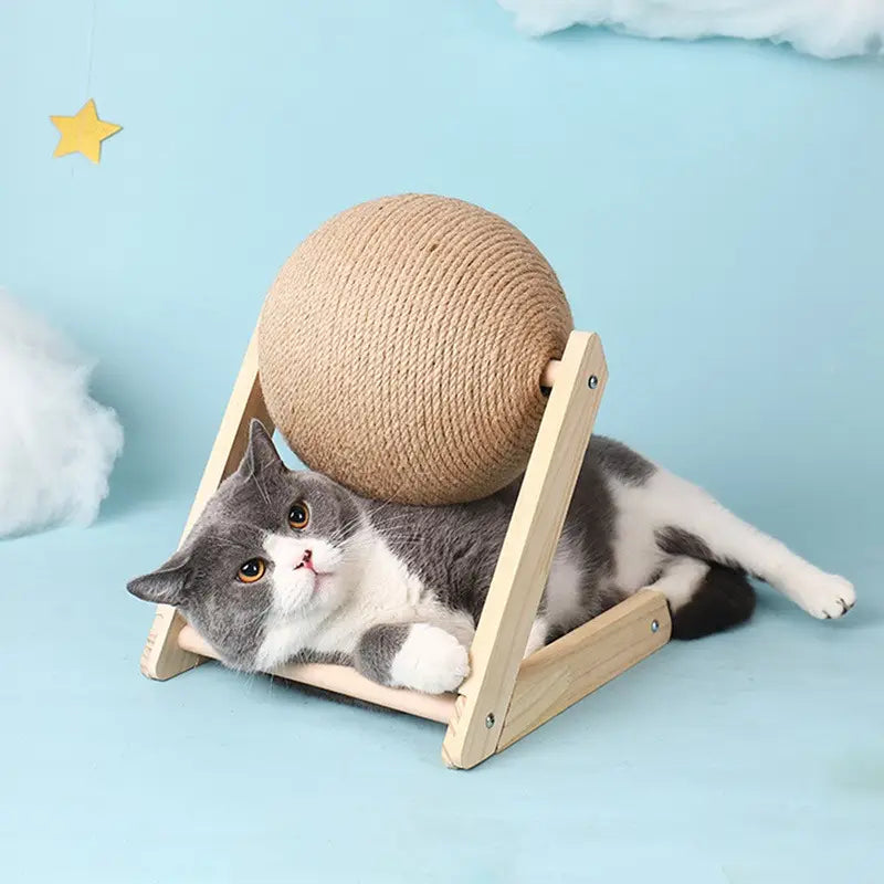 CloudPet™ Rolling Joy: Eco-Friendly Sisal Scratcher for Happy Cats