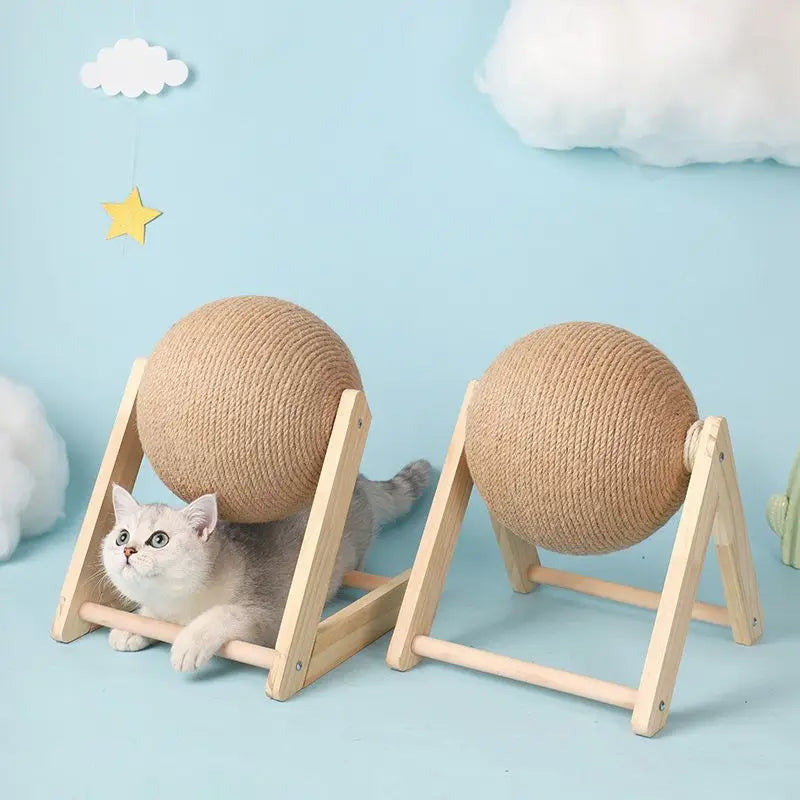 CloudPet™ Rolling Joy: Eco-Friendly Sisal Scratcher for Happy Cats