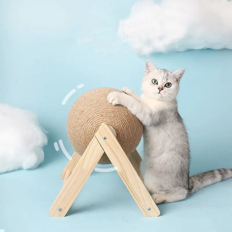 CloudPet™ Rolling Joy: Eco-Friendly Sisal Scratcher for Happy Cats