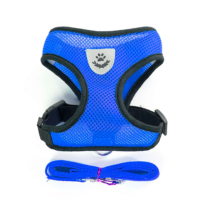 CloudComfort™ Reflective Mesh Harness & Leash Set – Safe, Comfy Walks for Small Dogs & Cats