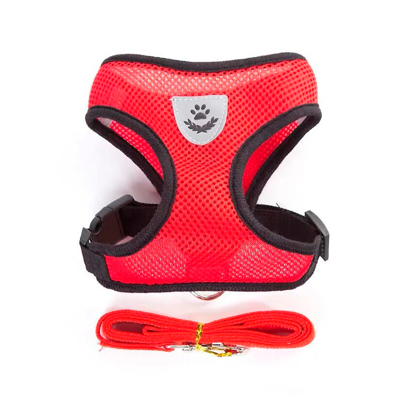 CloudComfort™ Reflective Mesh Harness & Leash Set – Safe, Comfy Walks for Small Dogs & Cats
