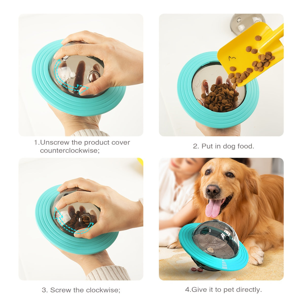 UFOood™ – Slow Feeder Puzzle Toy for Curious Pets