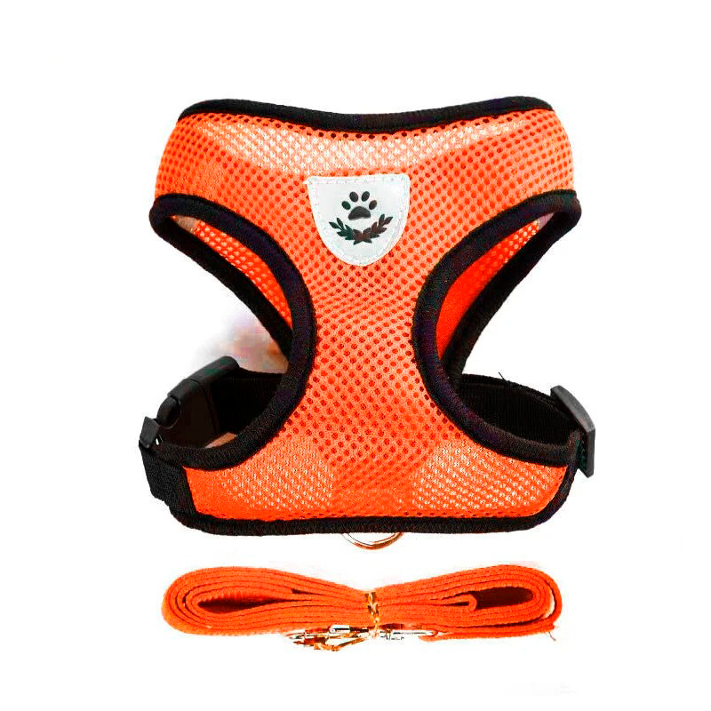CloudComfort™ Reflective Mesh Harness & Leash Set – Safe, Comfy Walks for Small Dogs & Cats
