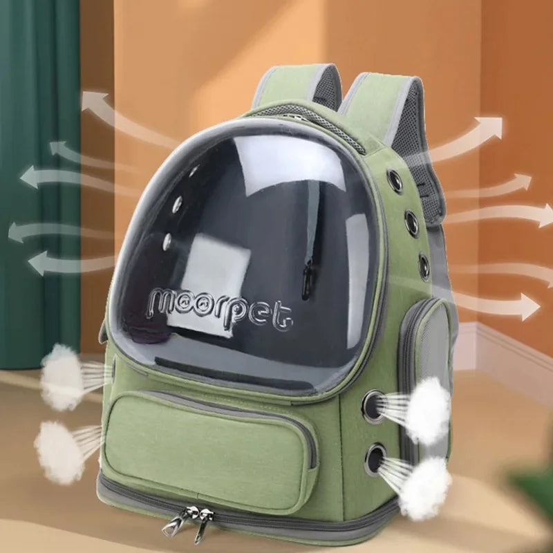 CloudPet™ Cawypet Capsule – Ventilated Travel Backpack for Cats & Small Dogs
