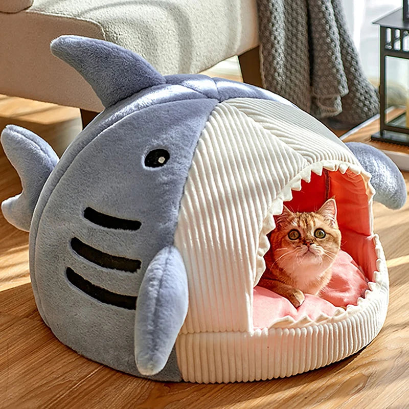 Shark Cozy Cave™ – The Ultimate Snuggle Spot for Your Fur Baby