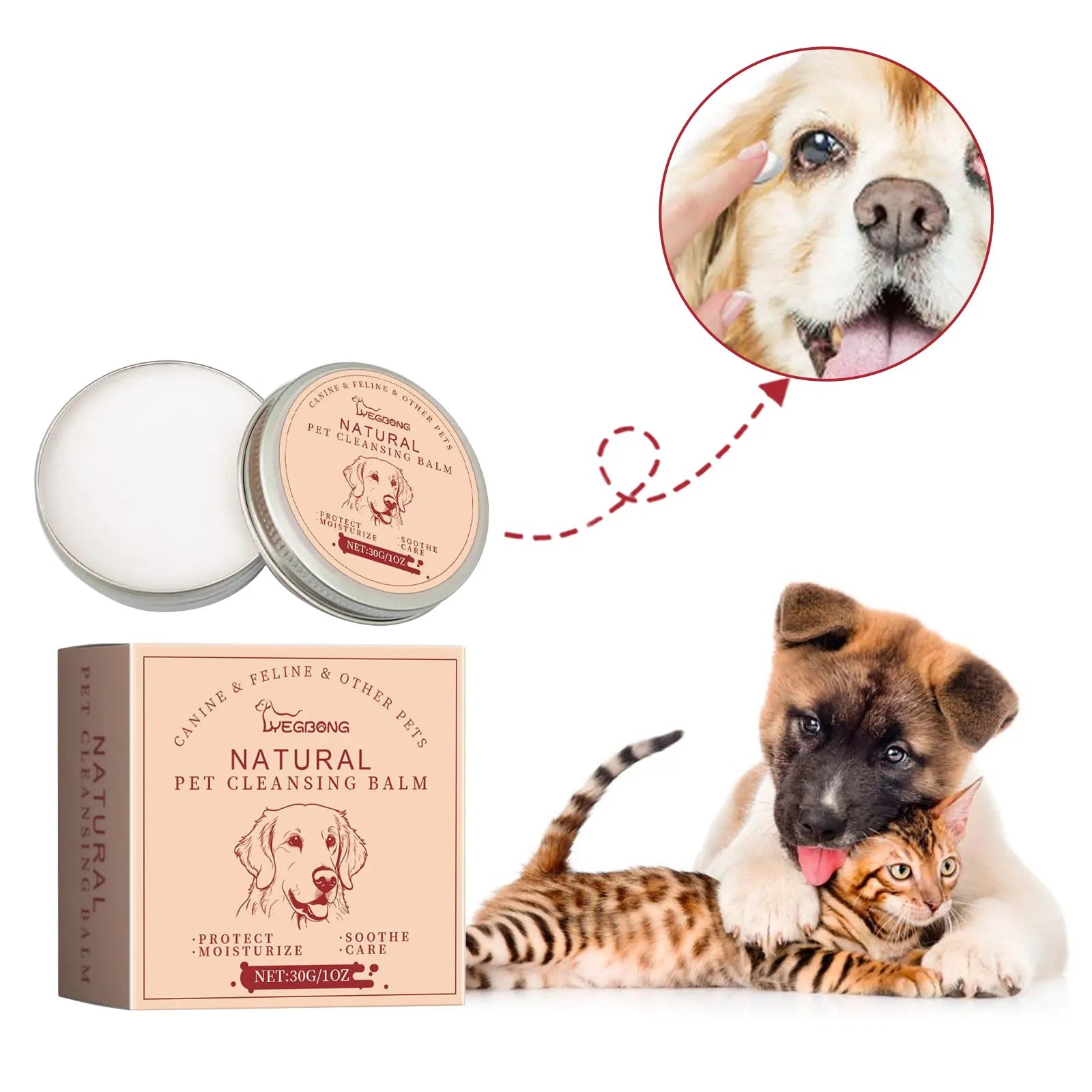 CloudPet™ ClearEyes Natural Tear Stain Balm – Soothe, Brighten & Love