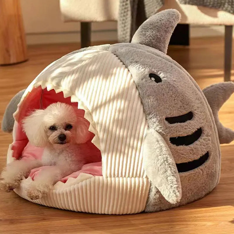 Shark Cozy Cave™ – The Ultimate Snuggle Spot for Your Fur Baby
