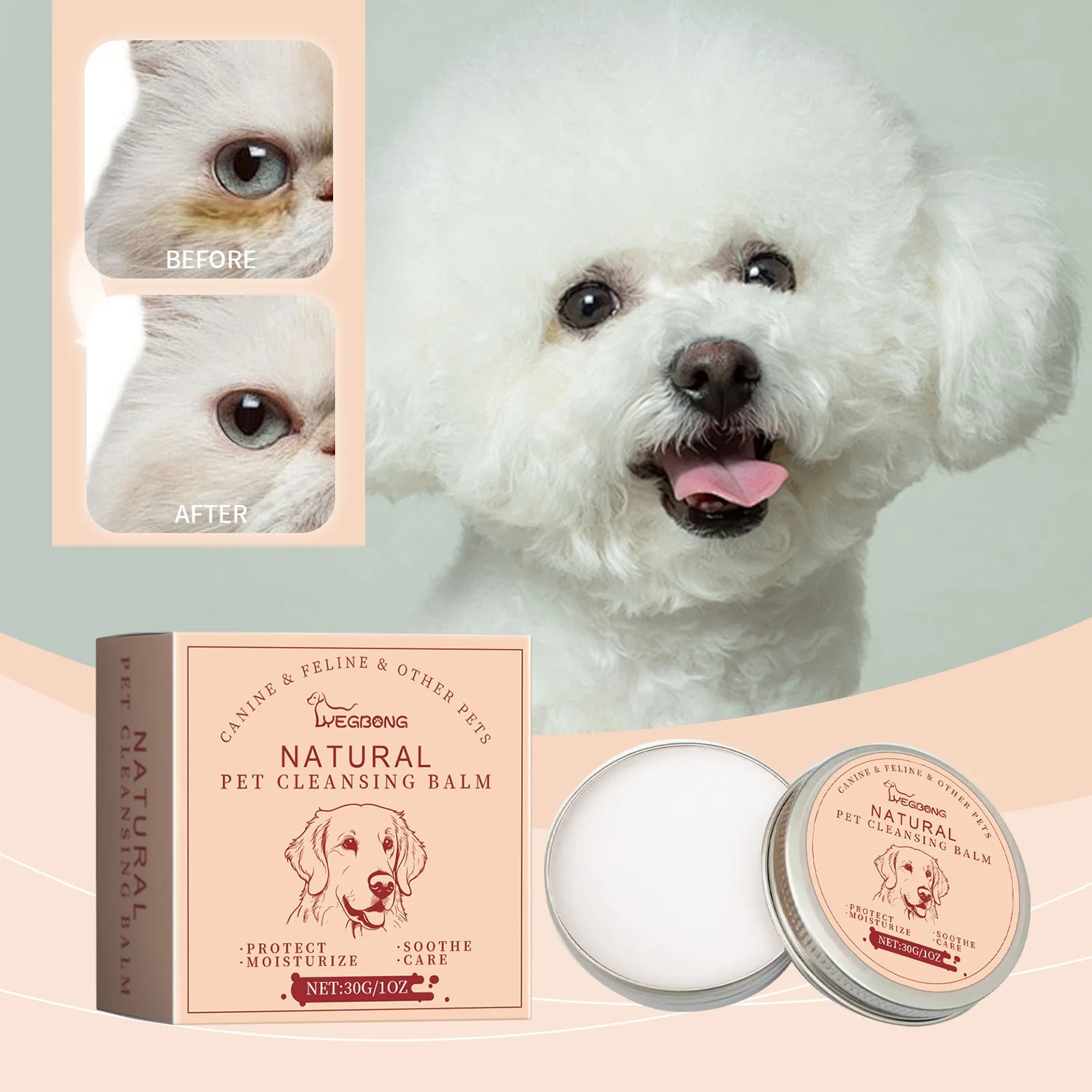 CloudPet™ ClearEyes Natural Tear Stain Balm – Soothe, Brighten & Love