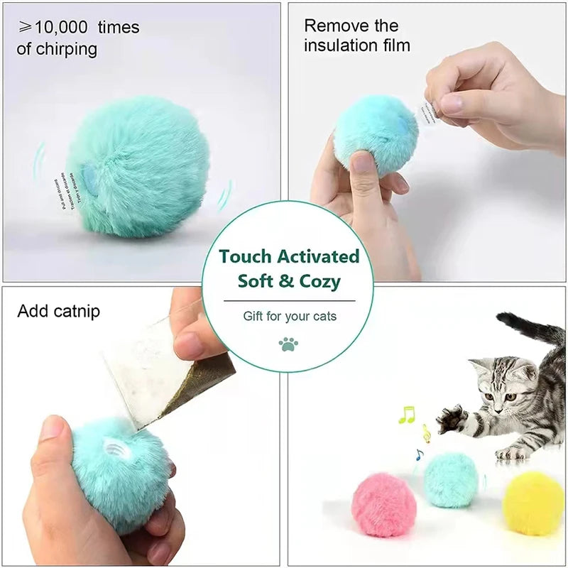 CloudPuff™ - Smart Squeaky Ball for Curious Cats