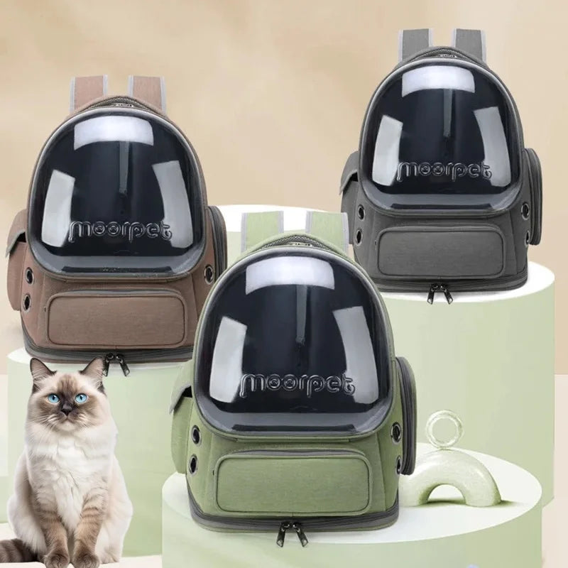 CloudPet™ Cawypet Capsule – Ventilated Travel Backpack for Cats & Small Dogs