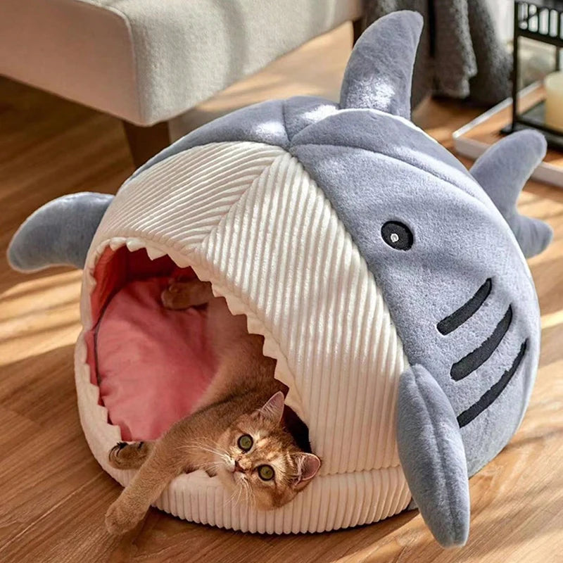 Shark Cozy Cave™ – The Ultimate Snuggle Spot for Your Fur Baby