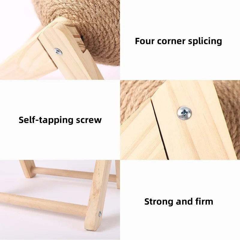 CloudPet™ Rolling Joy: Eco-Friendly Sisal Scratcher for Happy Cats