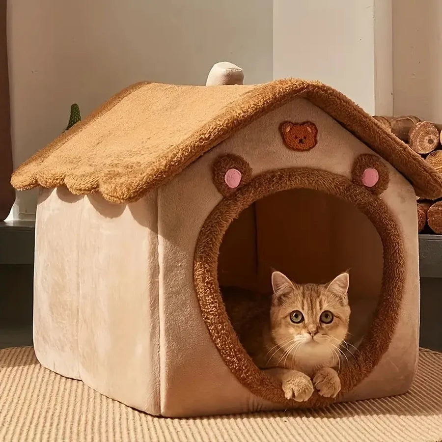 Bear Hug Cabin™ – The Coziest Hideaway for Your Fur Baby