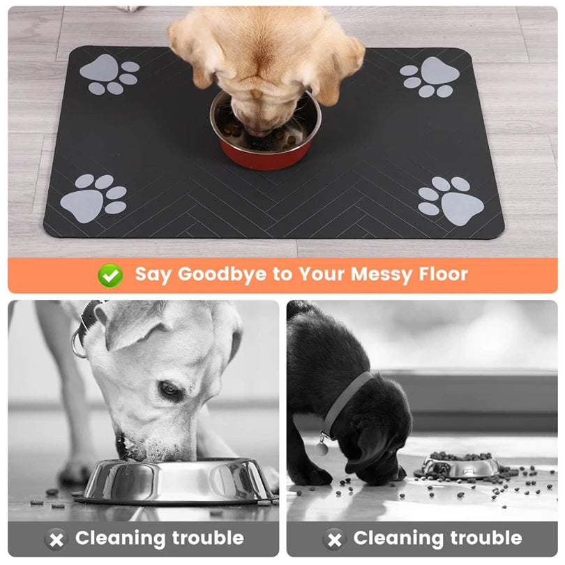 PawPrint Comfort Mat™ – Stylish & Waterproof Pet Placemat for Mess-Free Mealtime