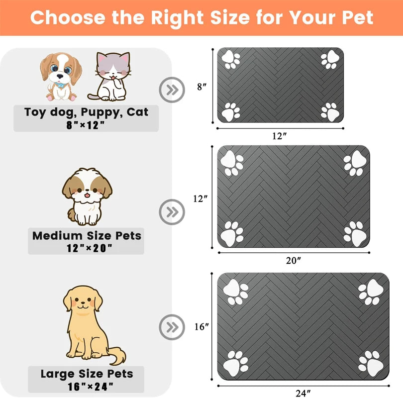 PawPrint Comfort Mat™ – Stylish & Waterproof Pet Placemat for Mess-Free Mealtime