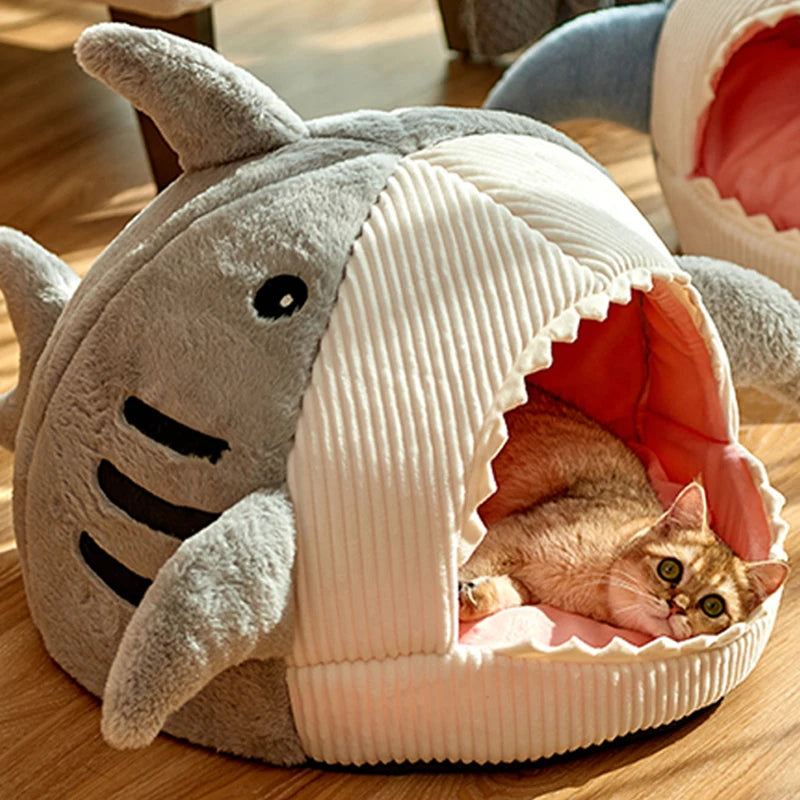 Shark Cozy Cave™ – The Ultimate Snuggle Spot for Your Fur Baby