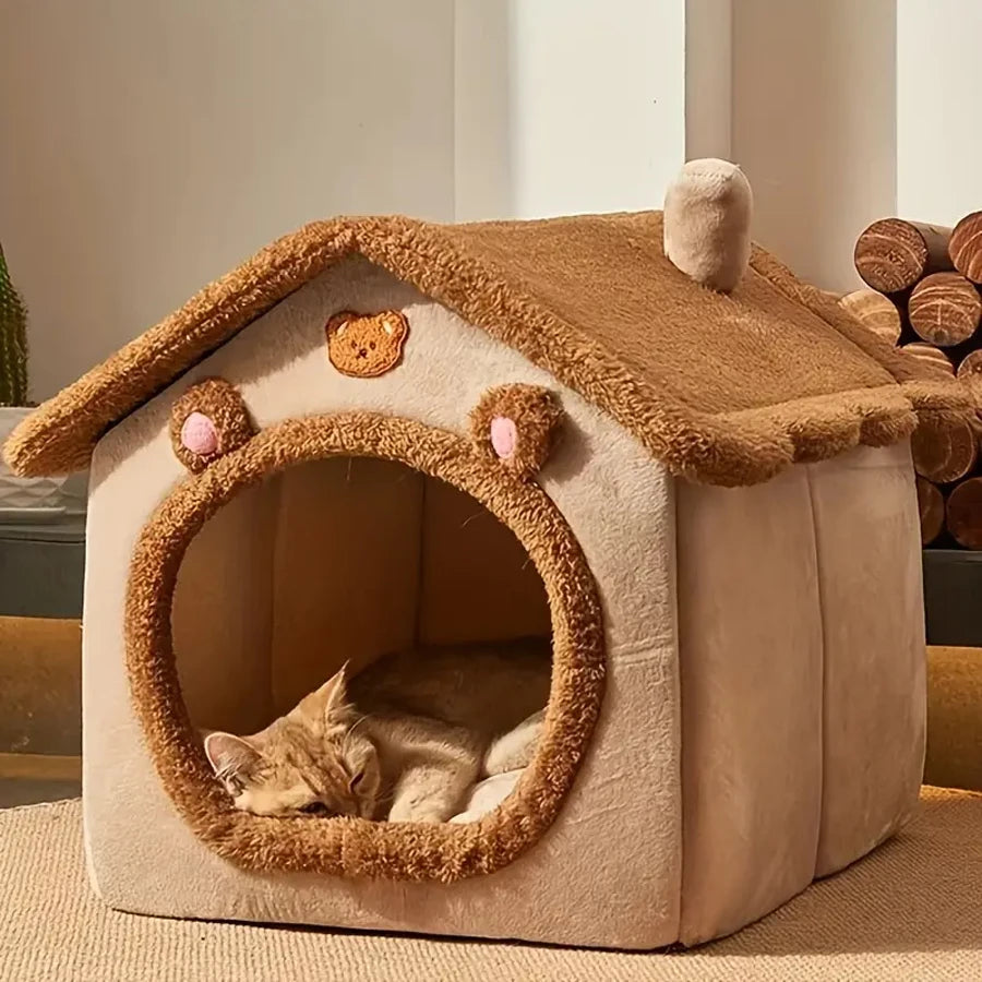 Bear Hug Cabin™ – The Coziest Hideaway for Your Fur Baby