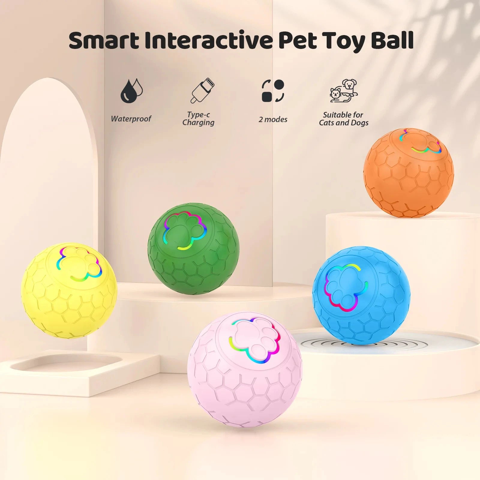 Interactive Self-Moving Toy for Dogs & Cats – Lights, Motion, Joy!