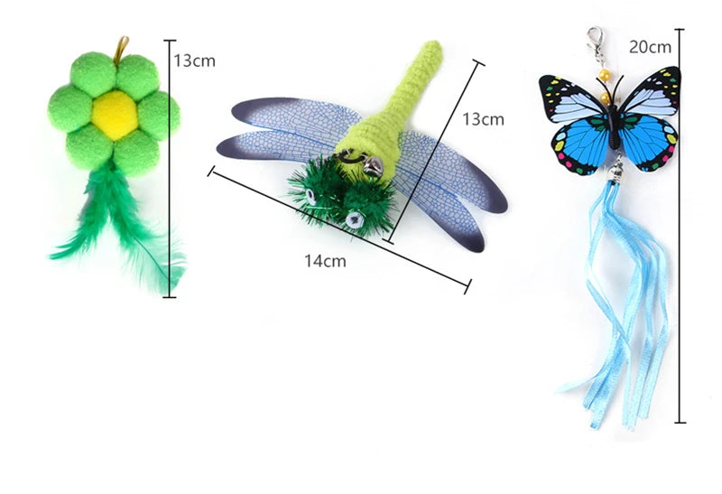 CloudPet™ SkyChase: Interactive Feather Wand with Suction Base for Endless Cat Fun