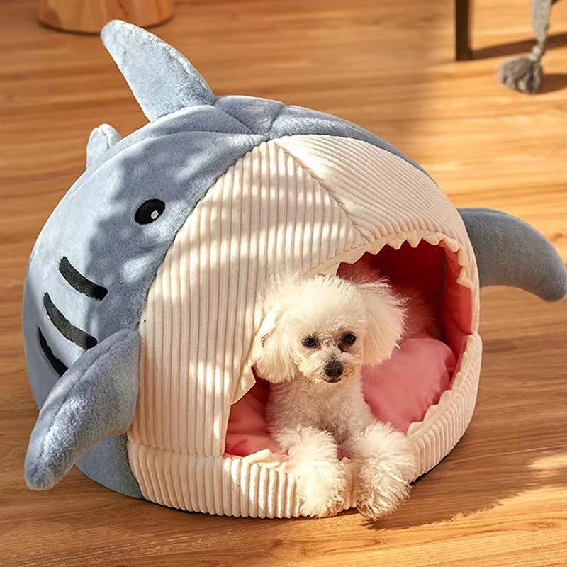 Shark Cozy Cave™ – The Ultimate Snuggle Spot for Your Fur Baby