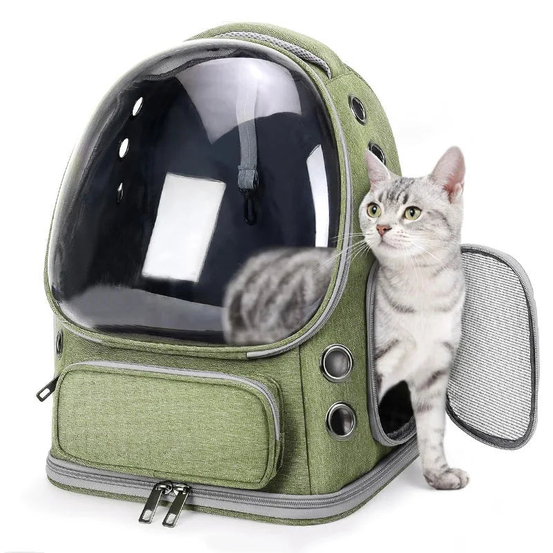 CloudPet™ Cawypet Capsule – Ventilated Travel Backpack for Cats & Small Dogs