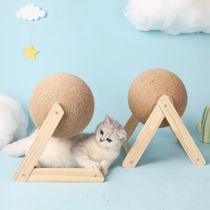 CloudPet™ Rolling Joy: Eco-Friendly Sisal Scratcher for Happy Cats