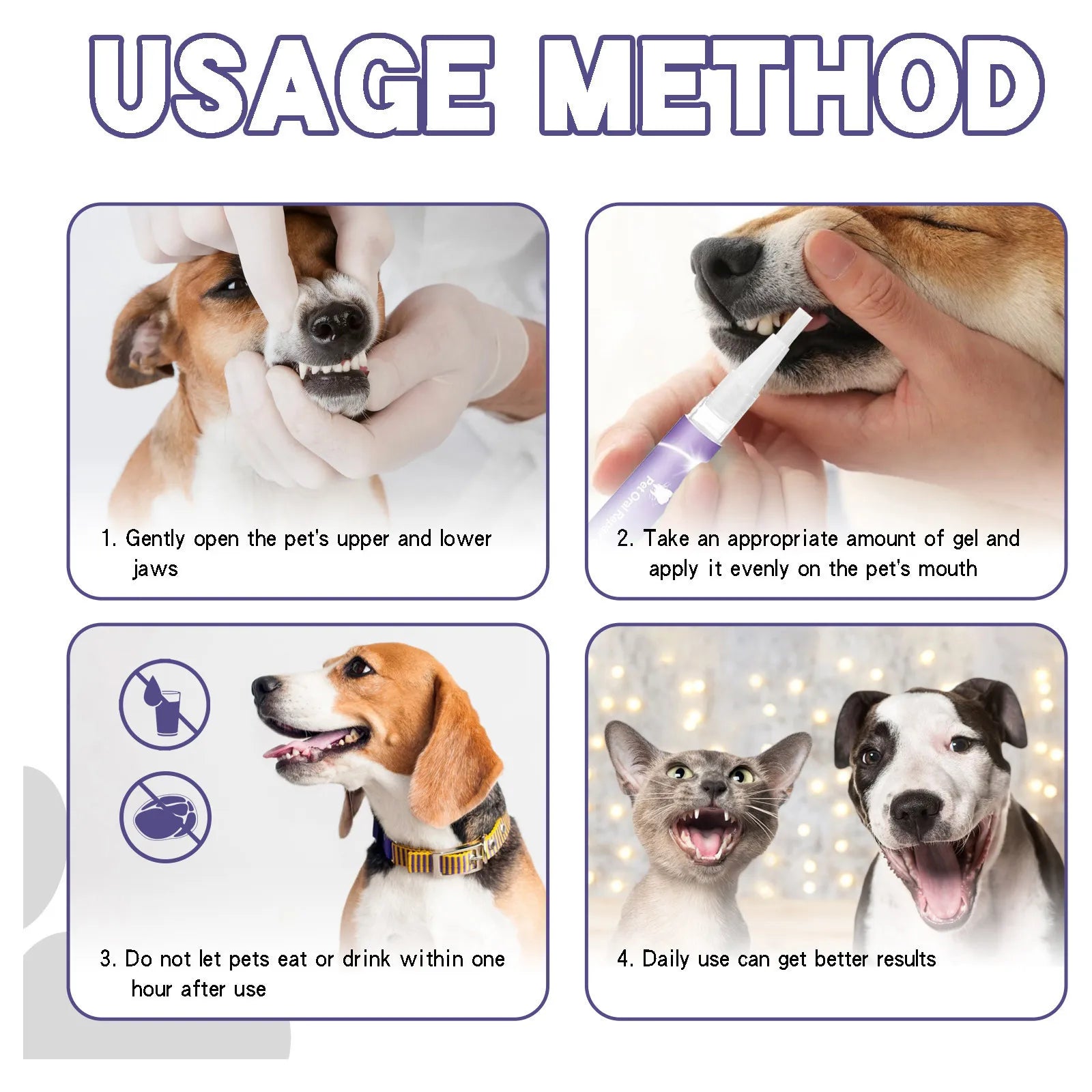 CloudPet™ FreshSmile – No-Brush Dental Gel for Dogs & Cats