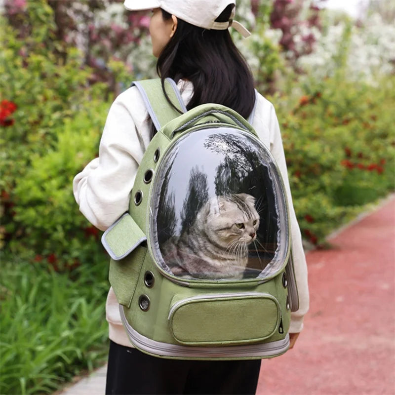 CloudPet™ Cawypet Capsule – Ventilated Travel Backpack for Cats & Small Dogs