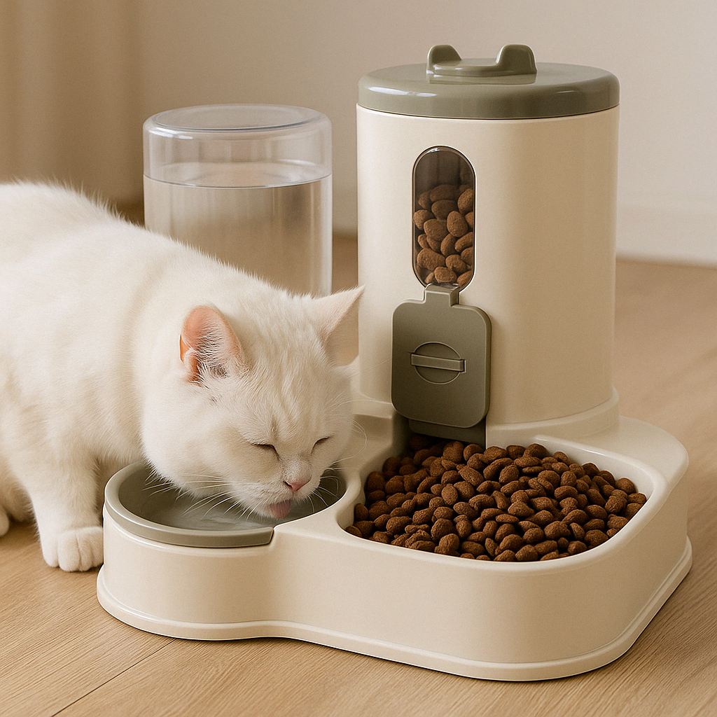 PawFeast™ – 2-in-1 Automatic Food & Water Station for Pets