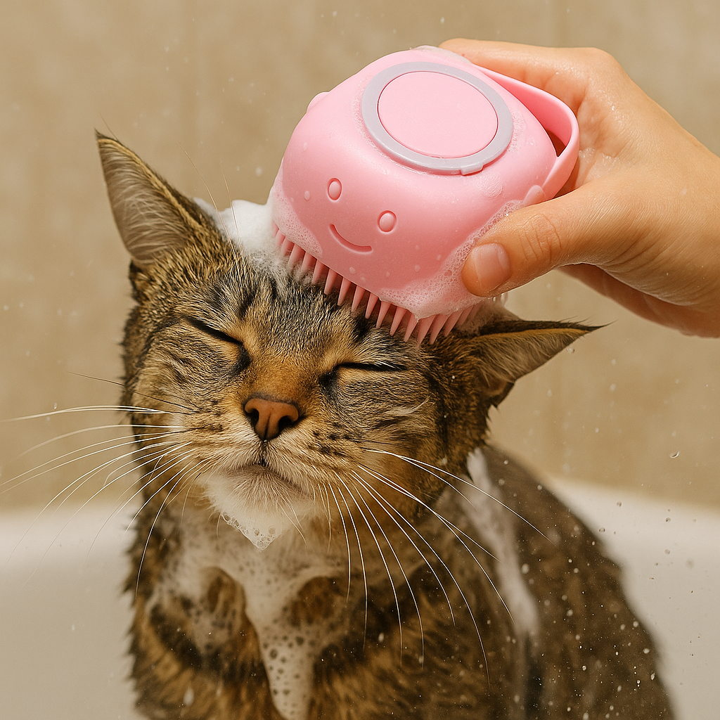 CloudPet™ 2-in-1 Bath & Massage Brush – Gentle Cleaning, Happier Pets
