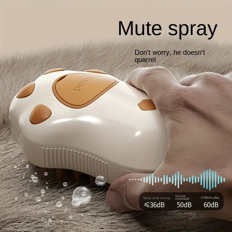 GlowGroom™ 3-in-1 Steam Brush – Massage, Clean & Detangle for Cats & Dogs