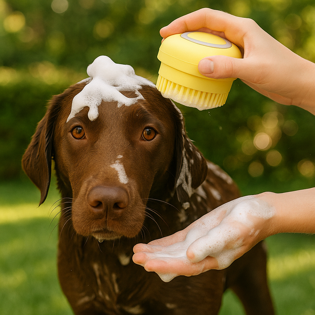 CloudPet™ 2-in-1 Bath & Massage Brush – Gentle Cleaning, Happier Pets