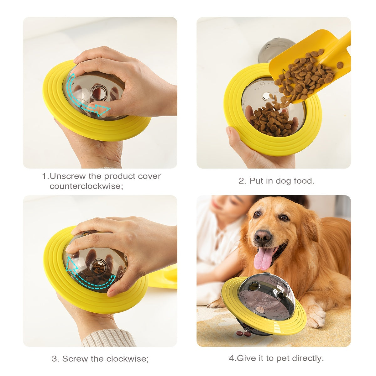 UFOood™ – Slow Feeder Puzzle Toy for Curious Pets